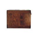 Chestnut Wall Mounted Open Woven Bedside Nightstand Artisan