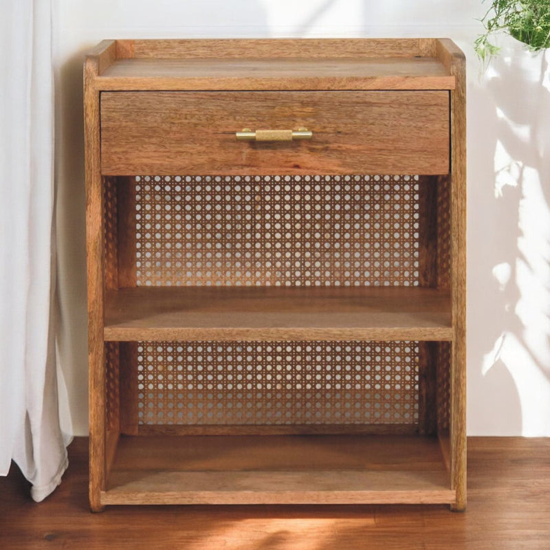 Larissa T-Bar Open Bedside Nightstand Artisan