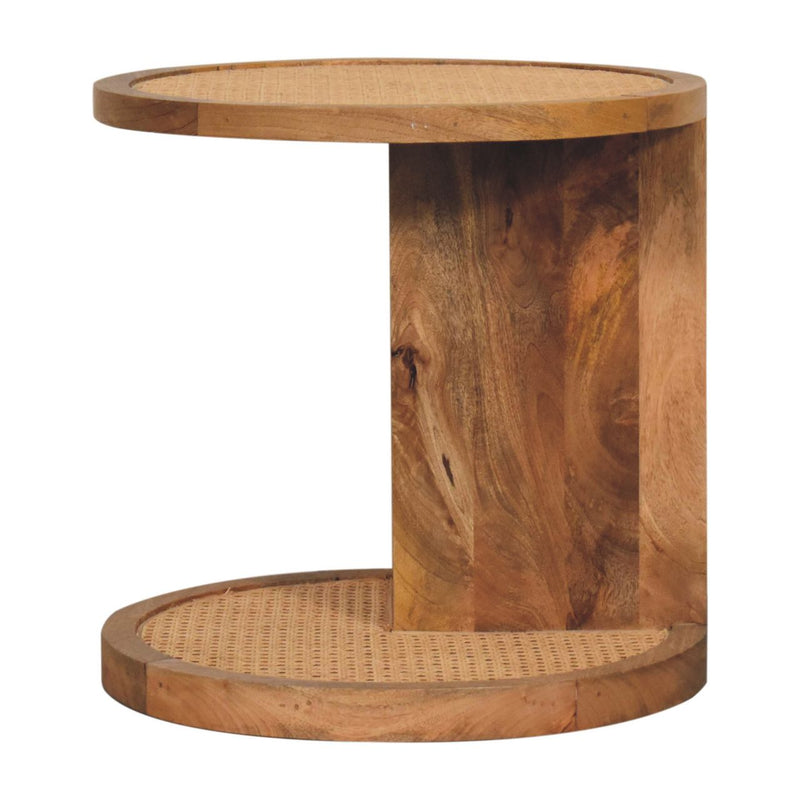 Close-knit Corner End Table Artisan