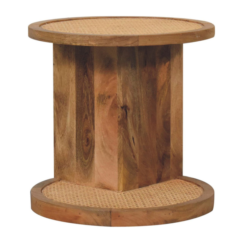 Close-knit Corner End Table Artisan