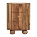 Soba Ball 3 Drawer Bedside Nightstand Nightstand Artisan