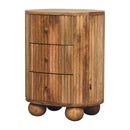 Soba Ball 3 Drawer Bedside Nightstand Nightstand Artisan