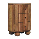 Soba Ball 3 Drawer Bedside Nightstand Nightstand Artisan