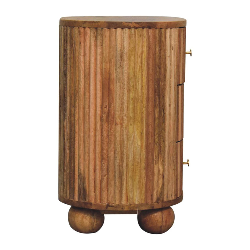 Soba Ball 3 Drawer Bedside Nightstand Nightstand Artisan