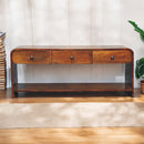 Curved Chestnut nightstand Artisan