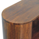 T-bar Cortez Chestnut Open Slot Cabinet Artisan