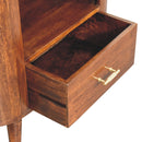 T-bar Cortez Chestnut Open Slot Cabinet Artisan
