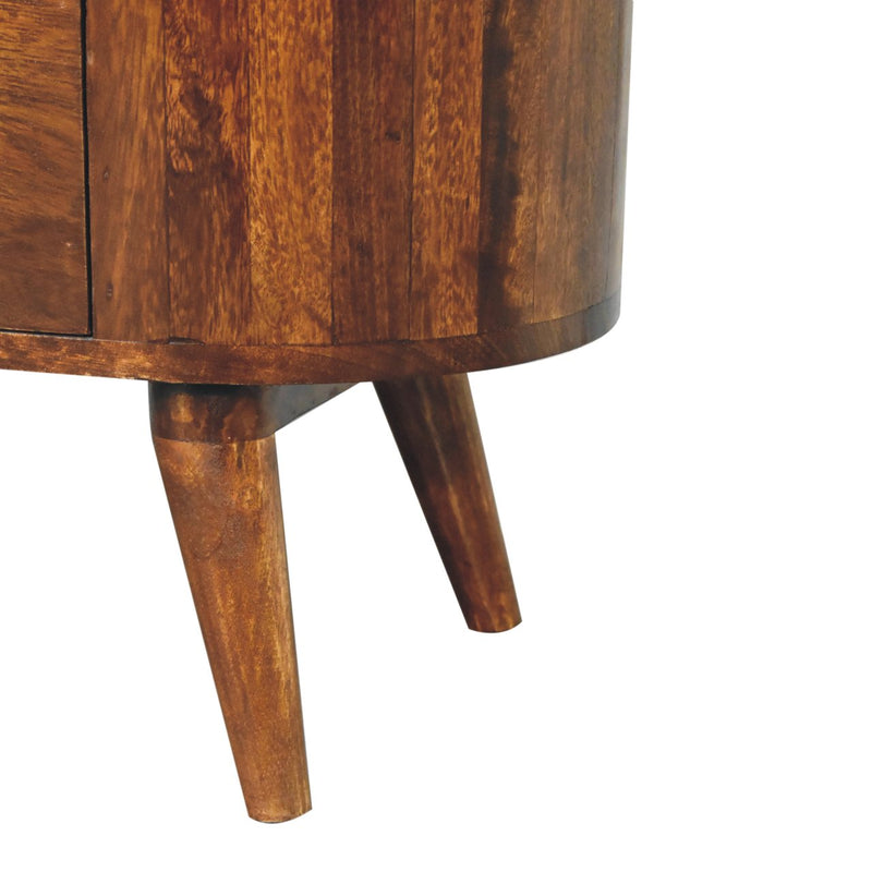 T-bar Cortez Chestnut Open Slot Cabinet Artisan