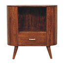 T-bar Cortez Chestnut Open Slot Cabinet Artisan