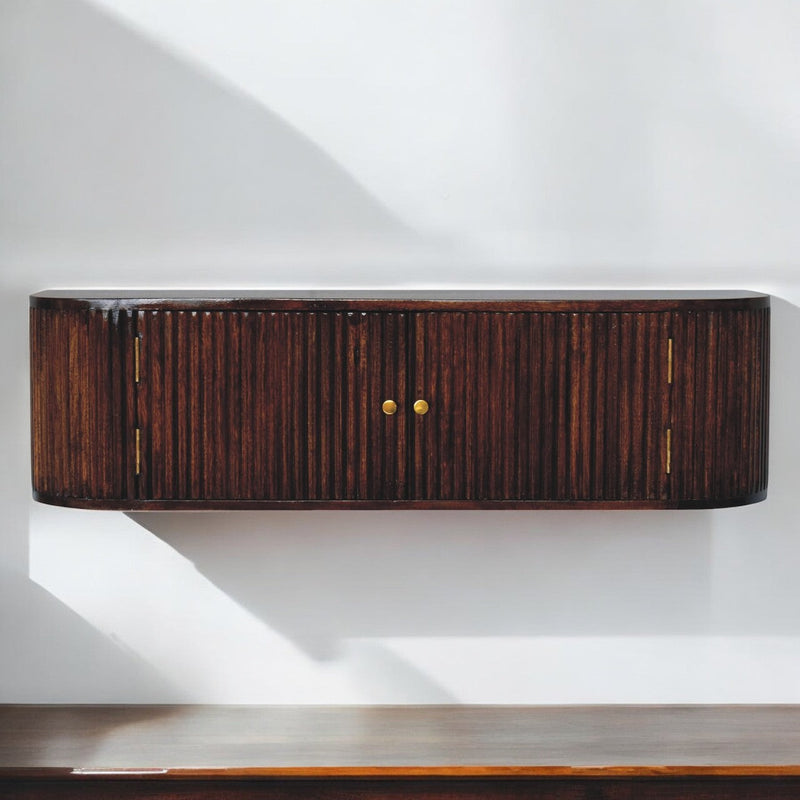 Chunky Chestnut Wall Mounted Console Table Artisan