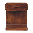 Chestnut T-Bar Rounded Bedside Nightstand Artisan