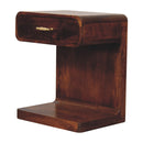 Chestnut T-Bar Rounded Bedside Nightstand Artisan