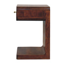 Chestnut T-Bar Rounded Bedside Nightstand Artisan
