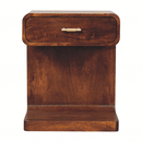 Chestnut T-Bar Rounded Bedside Nightstand Artisan