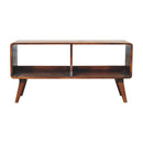 Curved Chestnut Double Slot Media Unit Artisan