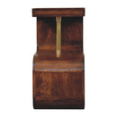 S-curve Brass Bedside Nightstand Artisan