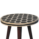 Bone Inlay Tripod Side Table With Honey Caramel Finish Artisan