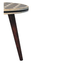 Bone Inlay Tripod Side Table With Honey Caramel Finish Artisan