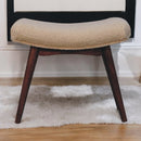 Honey Caramel Boucle Cream Curved Bench Artisan