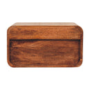 Curved Honey Caramel Wall Mounted Bedside with Open Slot