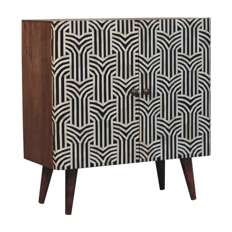 Honey Caramel Edessa Bone Inlay Cabinet Artisan