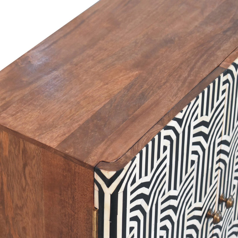 Honey Caramel Edessa Bone Inlay Cabinet Artisan