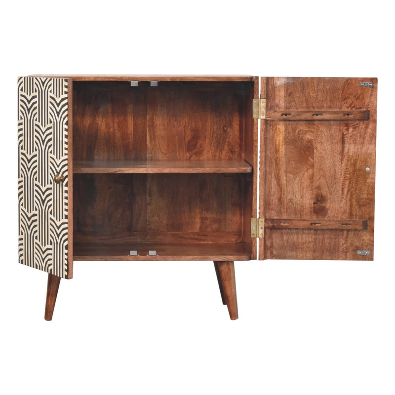 Honey Caramel Edessa Bone Inlay Cabinet Artisan