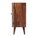 Honey Caramel Edessa Bone Inlay Cabinet Artisan