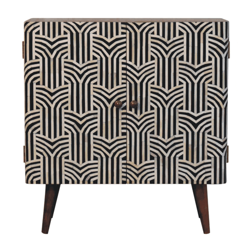 Honey Caramel Edessa Bone Inlay Cabinet Artisan