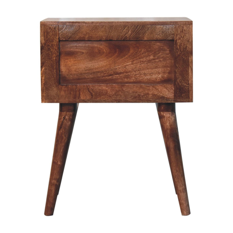Honey Caramel Edessa Bone Inlay Bedside Nightstand Artisan