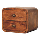 Mini Curved Honey Caramel Wall Mounted Bedside