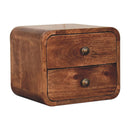 Mini Curved Honey Caramel Wall Mounted Bedside