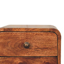 Mini Curved Honey Caramel Wall Mounted Bedside