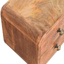 Mini Curved Honey Caramel Wall Mounted Bedside