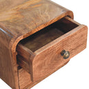 Mini Curved Honey Caramel Wall Mounted Bedside