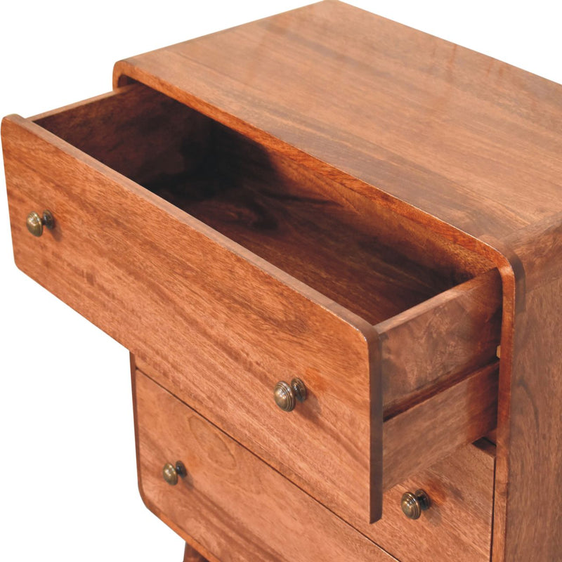 Curved Honey Caramel Chest Artisan