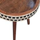 Honey Caramel Small Patterned Nordic Style End Table