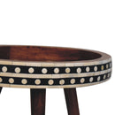 Honey Caramel Small Patterned Nordic Style End Table