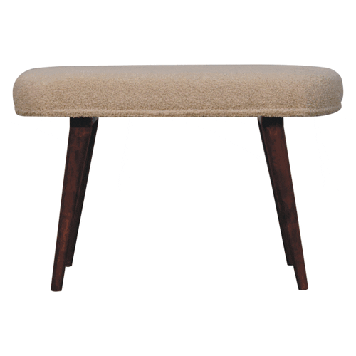 Honey Caramel Boucle Cream Nordic Bench Artisan