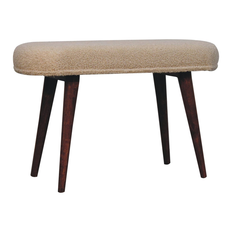 Honey Caramel Boucle Cream Nordic Bench Artisan