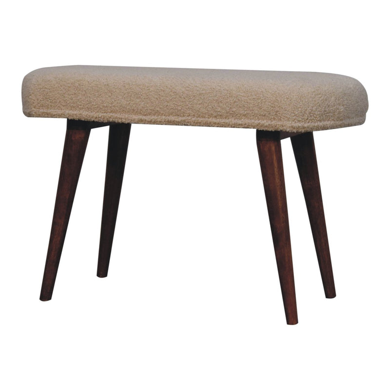 Honey Caramel Boucle Cream Nordic Bench Artisan