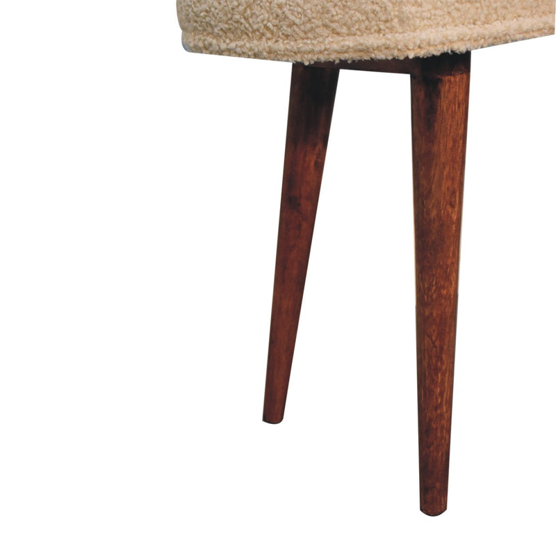 Honey Caramel Boucle Cream Nordic Bench Artisan