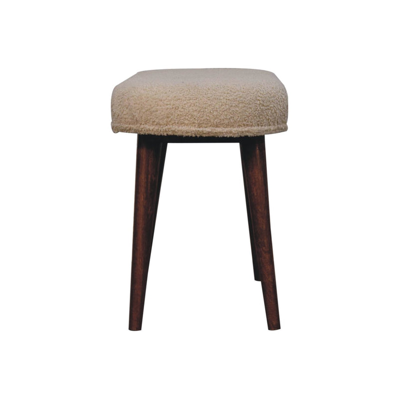 Honey Caramel Boucle Cream Nordic Bench Artisan