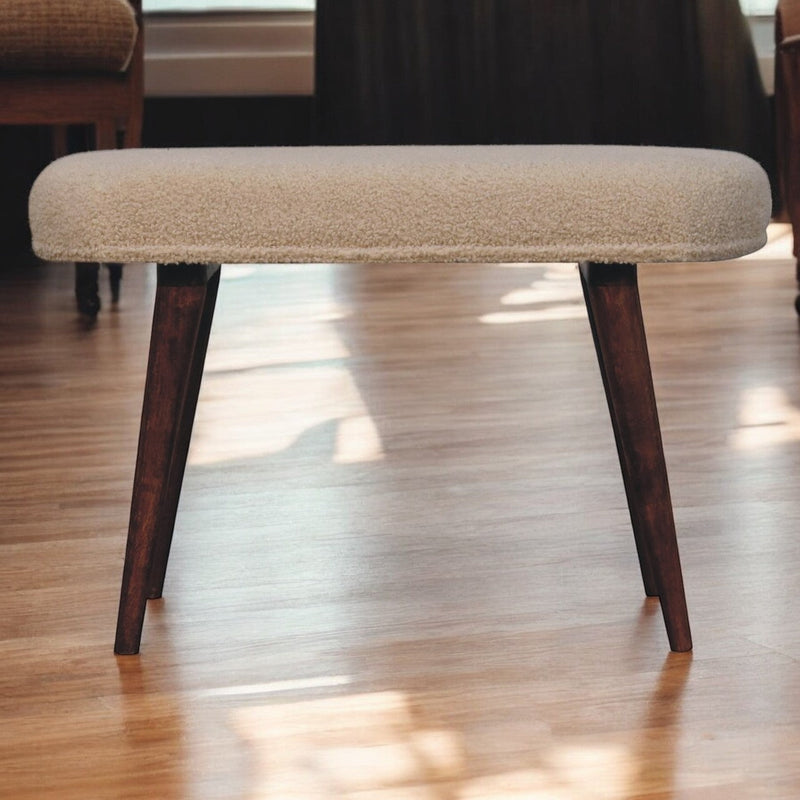 Honey Caramel Boucle Cream Nordic Bench Artisan