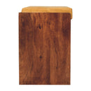 Buffalo Hide Pull out Honey Caramel Shoe Storage Bench Artisan