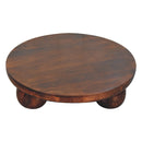 California Walnut Central Coffee Table with Ball Feet Artisan