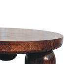 California Walnut Central Coffee Table with Ball Feet Artisan