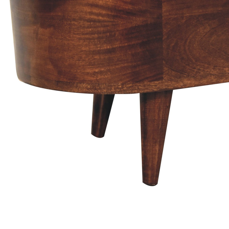 Curved California Walnut Blanket Box Artisan