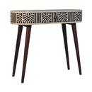 Honey Caramel Edessa Bone Inlay Console Table Artisan