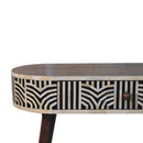 Honey Caramel Edessa Bone Inlay Console Table Artisan